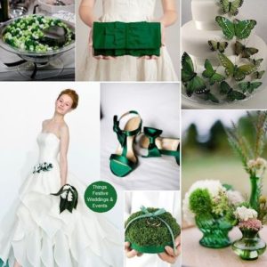 zielone - oprawy ceremonii - wesela